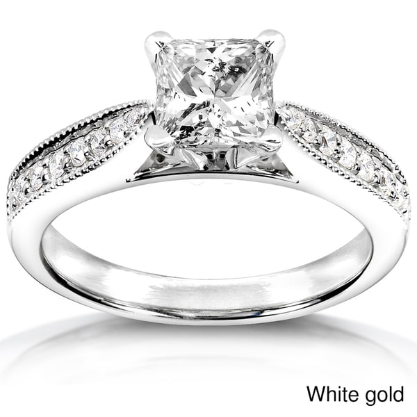 Annello by Kobelli 14k White Gold 1 1/6ct TDW Diamond Engagement Ring (H-I, I1-I2)