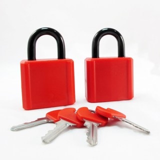 Turning Point Armored Plastic Red 40mm Covered Padlock Set