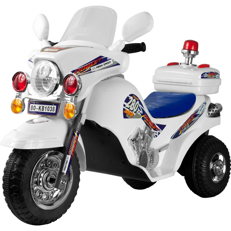 Lil' Rider White Lightning Police Cruiser Battery Operated Rideon