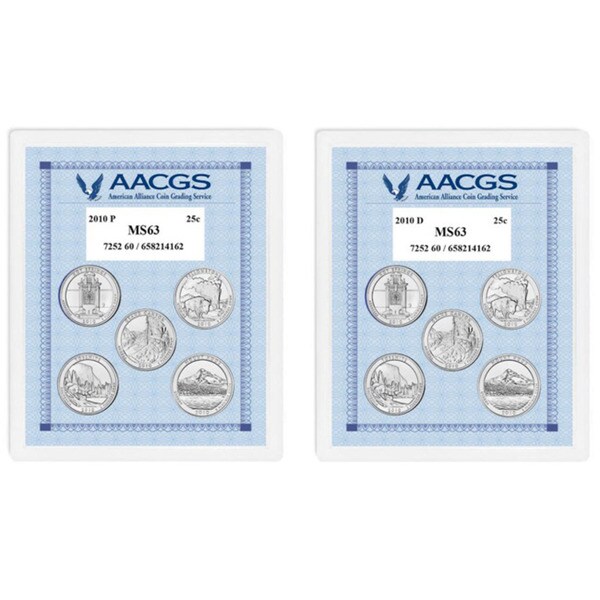 2010P & 2010D United States National Parks & Sites Quarters