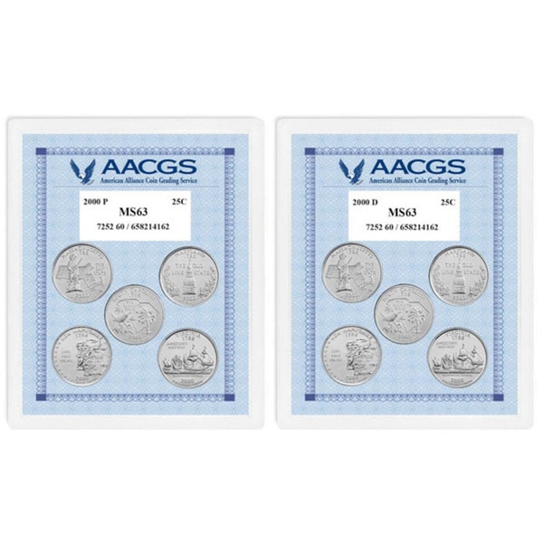 American Coin Treasures Uncirculated Statehood Quarters (Massachusetts, Maryland, South Carolina, Ne