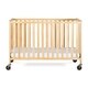 preview thumbnail 1 of 2, Foundations HideAway Folding Fixed-Side Full-Size Crib-Natural