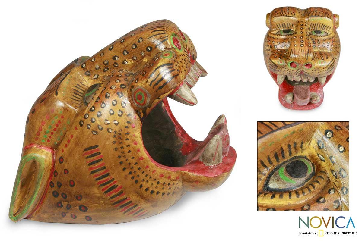 meaning of symbol jaguar Jaguar' Sculpture [Handmade] (Guatemala 'Maya Pinewood