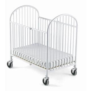 Foundations Pinnacle Steel Folding Crib with Mattress