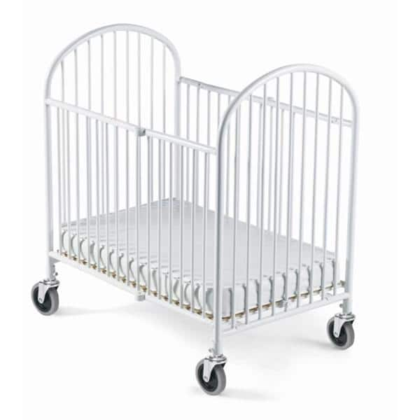 slide 2 of 3, Foundations Pinnacle Steel Folding Crib with Mattress