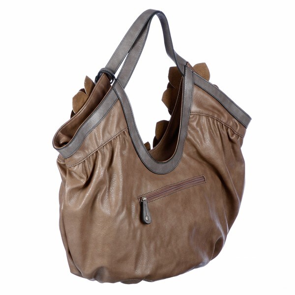 Chocolate New York Roseanne Flower Hobo Bag Free Shipping Chocolate New York Roseanne Flower Hobo Bag