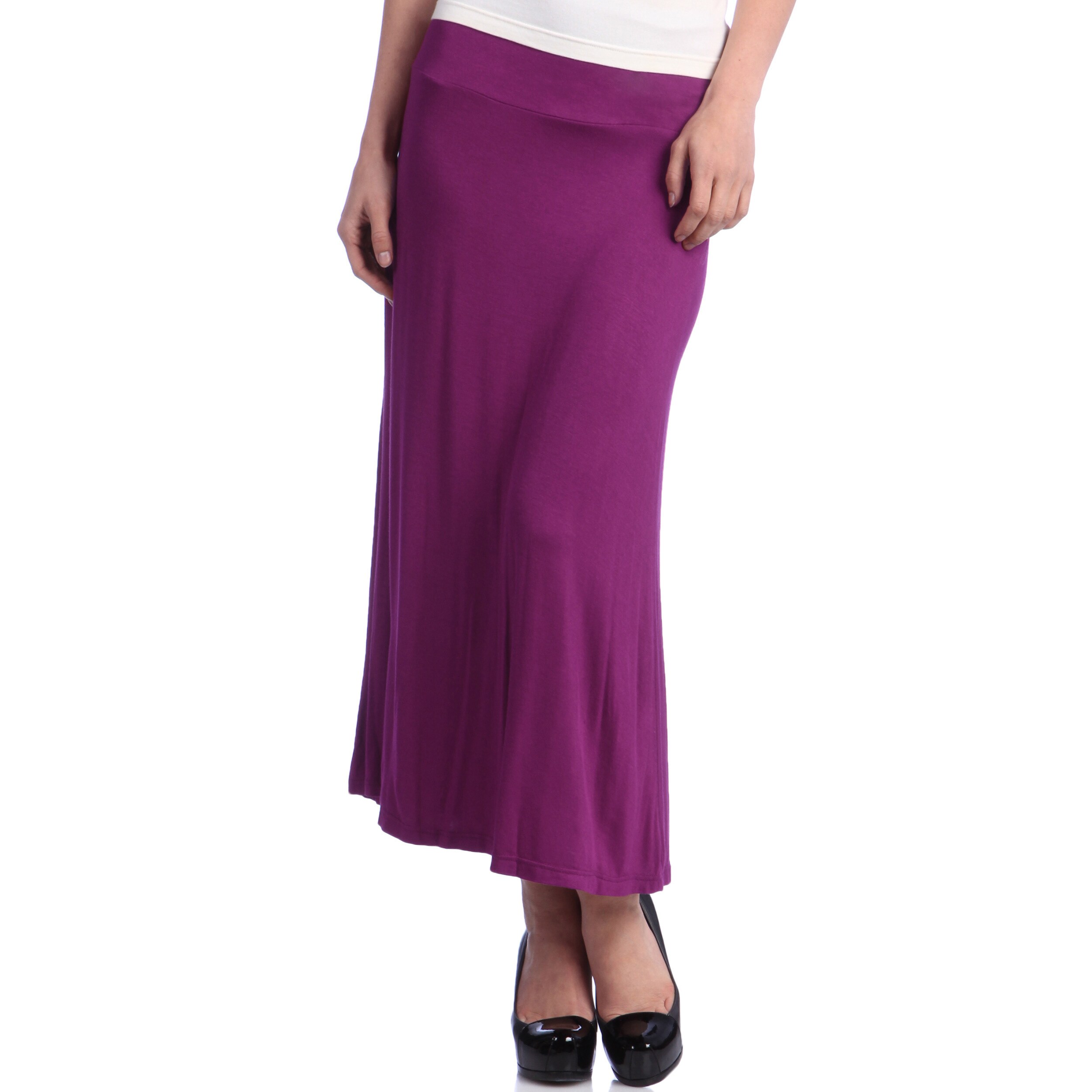magenta maxi skirt