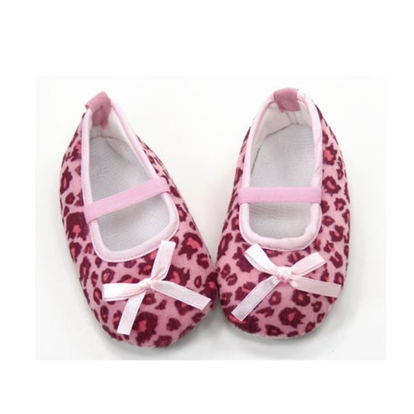 Shop Pink Leopard Print Infant Girl Crib Shoes Free Shipping On