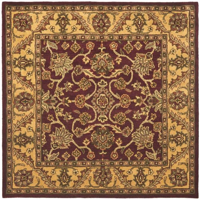 Safavieh Handmade Golden Jaipur Burgundy/ Gold Wool Rug (6 Square)