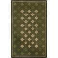 Safavieh Handmade Diamonds Green Wool Rug (5' x 8') - 5' x 8'