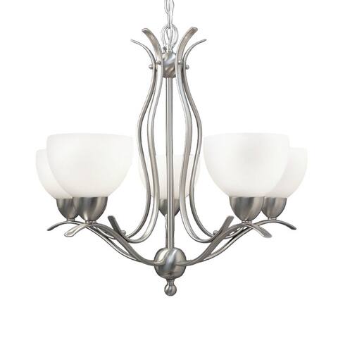 Woodbridge Lighting Hampton Ridge 5-light Satin Nickel Chandelier