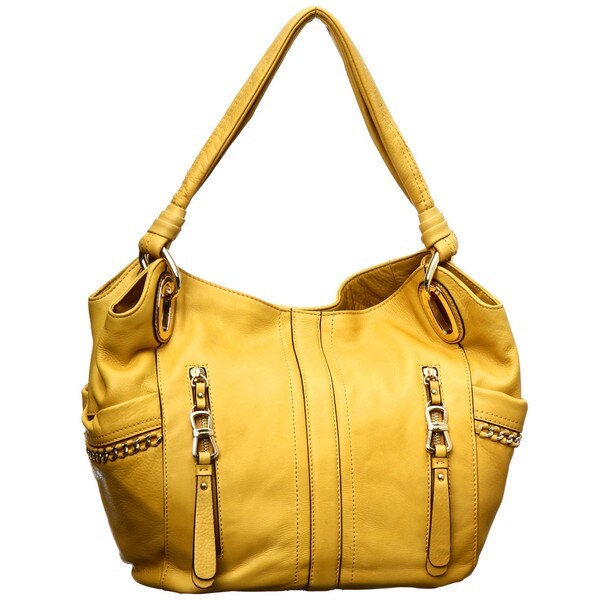 b makowsky yellow handbag