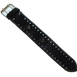 Nemesis Black Stitch Medium Watch Band Nemesis Watch Bands