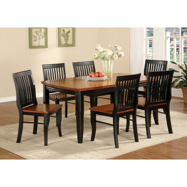 Furniture Of America Burwood Antique Oak Black Wood Dining Furniture Of America Burwood Antique Oak Black Wood Dining Table