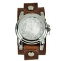 Nemesis Women's Trendy Oversized Brown Leather Watch