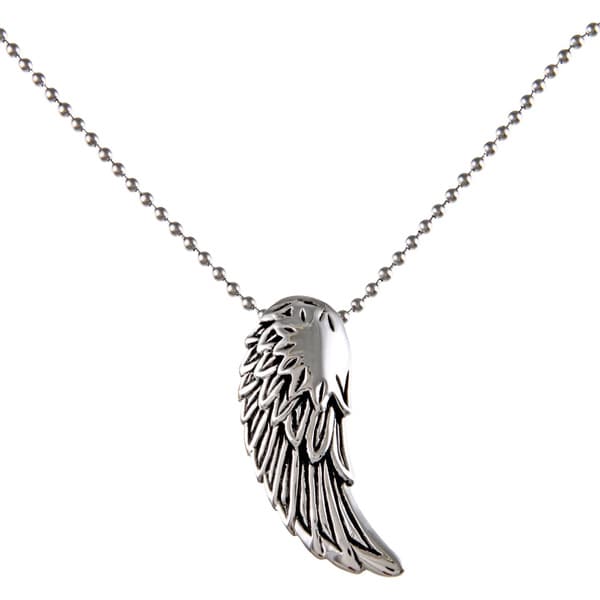 Shop Stainless Steel Men's Angel Wing Pendant - Free Shipping On Orders ...