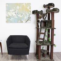 Redwood 74-inch Dark Brown Cat Tree Furniture