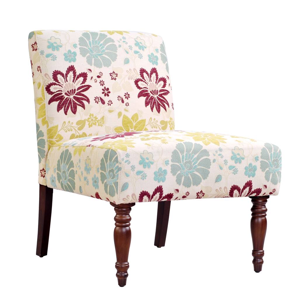 Handy Living Bradstreet Floral Armless Chair
