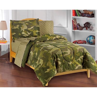 Dream Factory Geo Camo Full 7-piece Bed in a Bag with Sheet Set