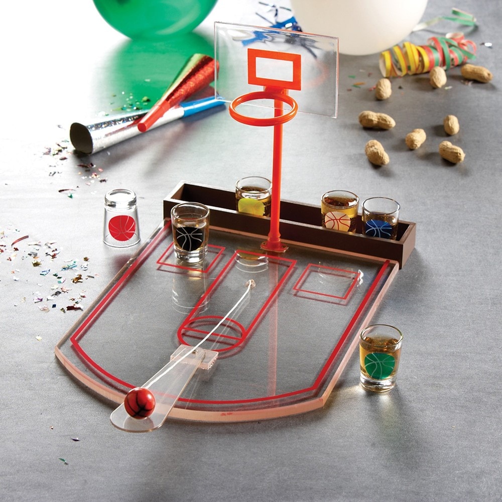 Game Night Basketball Shot Glass Drinking Game