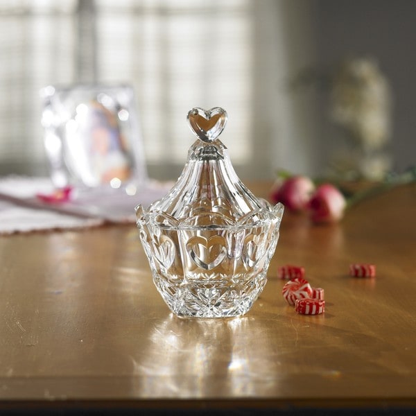 Fifth Avenue Crystal Sweetheart Lidded Candy Jar   13735961