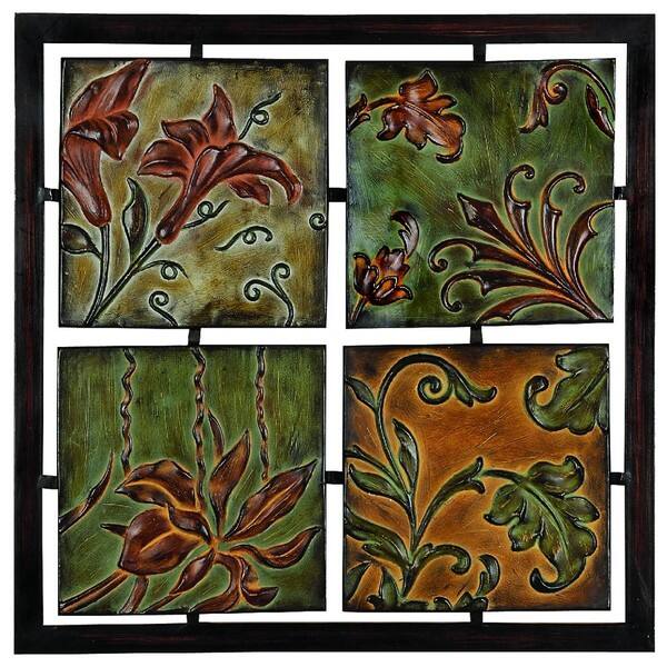 Naples Flowers and Vines Metal Wall Art Overstock 6063231