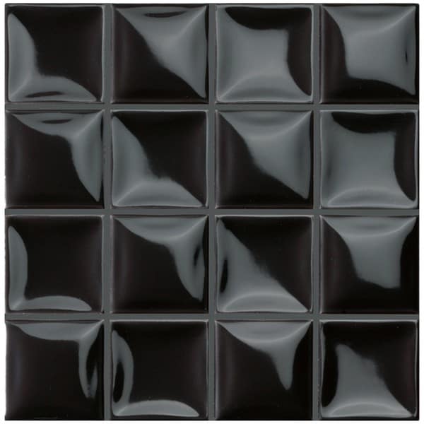 Somertile 7.875x7.875 in Summit Carbo Glazed Ceramic Wall Tiles (Case of 18) Somertile Wall Tiles