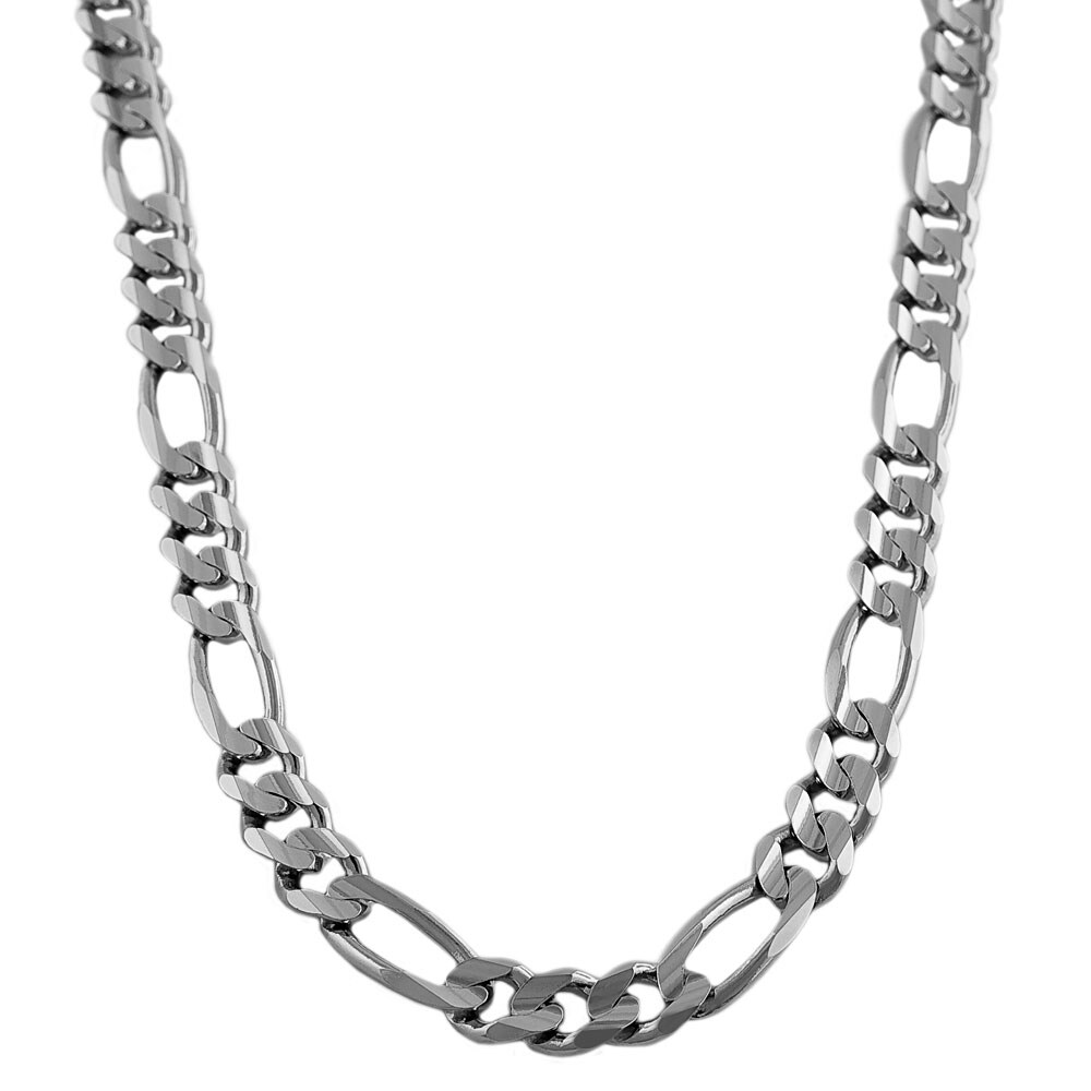 Fremada 14k White Gold 24-inch Classic Figaro Link Chain - Free ...