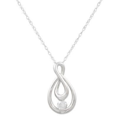 Sterling Silver 1/6ct TDW Diamond Necklace