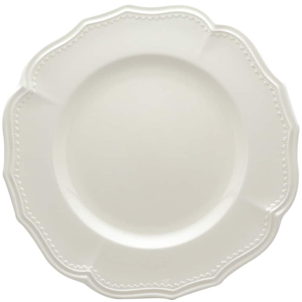 Red Vanilla Classic White Dinner Plates 11.25" Set/4