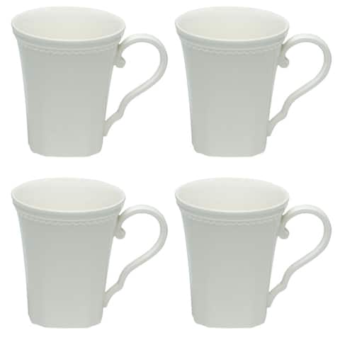 Classic White Mugs 14oz Set/4