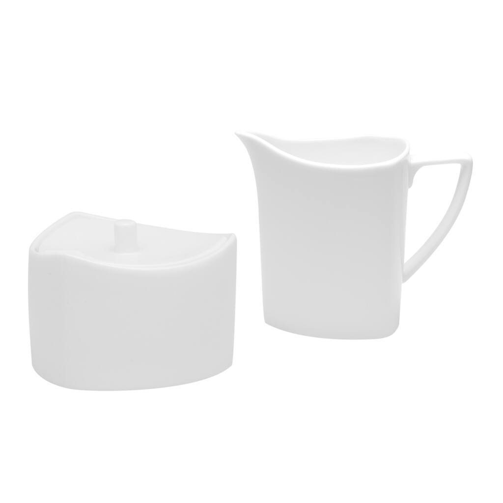 Extreme White Covered Sugar and Creamer