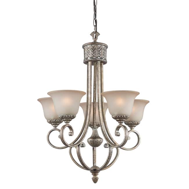 Woodbridge Lighting 5-light Coppertone Silver Chandelier