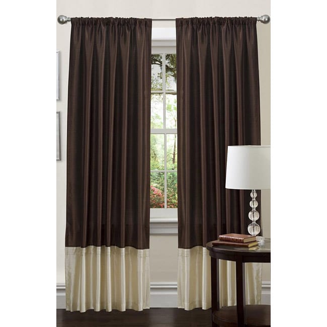 Lush Decor Brown 84 inch Flourish Curtain Panel