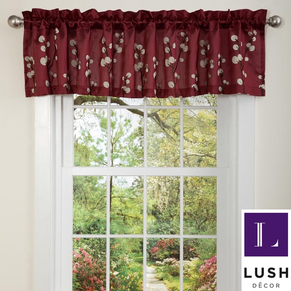 Lush Decor Red Cocoa Flower Valance Lush Decor Valances