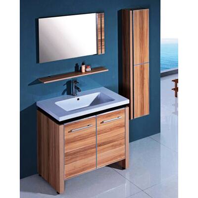 Shop Resin 31 5 Inch Light Maple Single Sink Bathroom Vanity