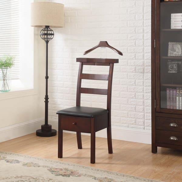 slide 2 of 5, Proman VL16654 Dark Brown Manhattan Chair Valet