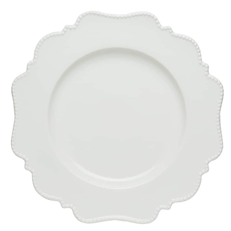 Red Vanilla Pinpoint White Bread and Butter Plate 5.75"(Set of 6)