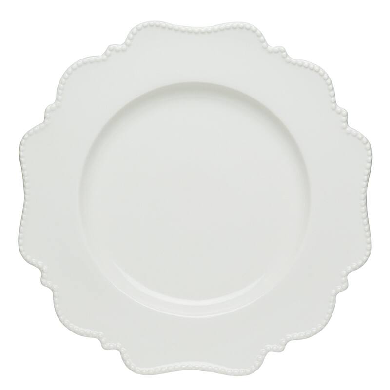Red Vanilla Pinpoint White Salad Plate Set of 6