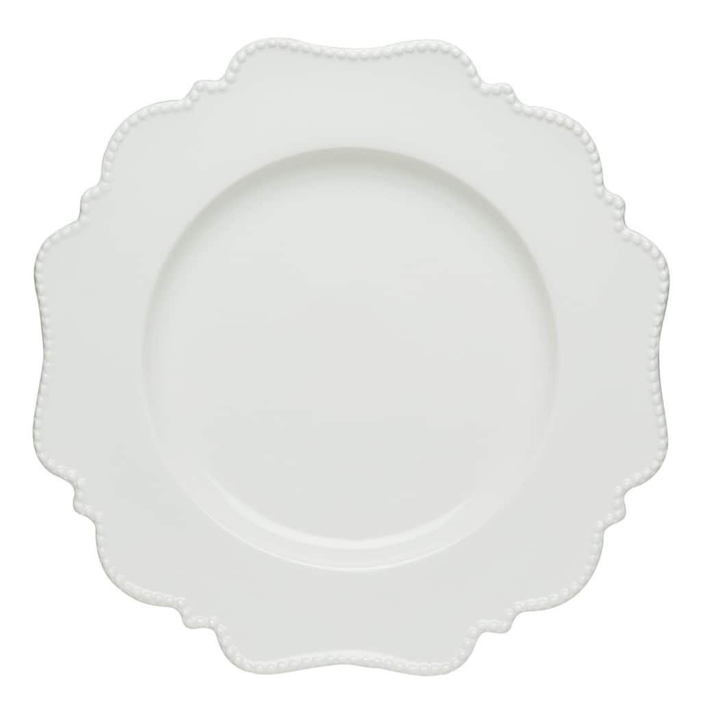Red Vanilla Pinpoint White Salad Plate Set of 6