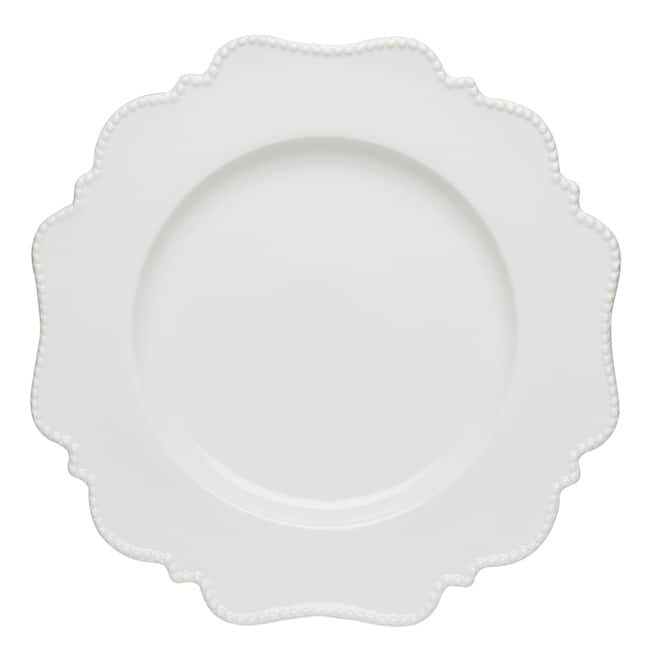Red Vanilla Pinpoint White Salad Plate Set of 6