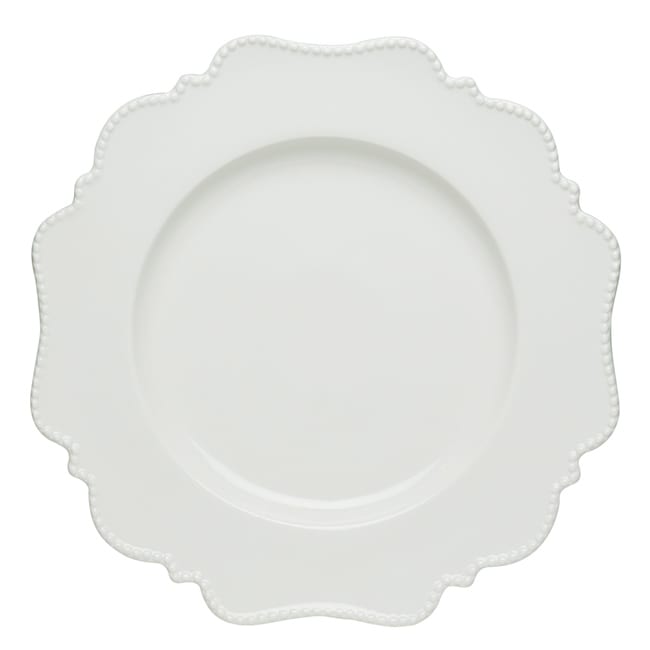 Red Vanilla Pinpoint White Salad Plate Set of 6