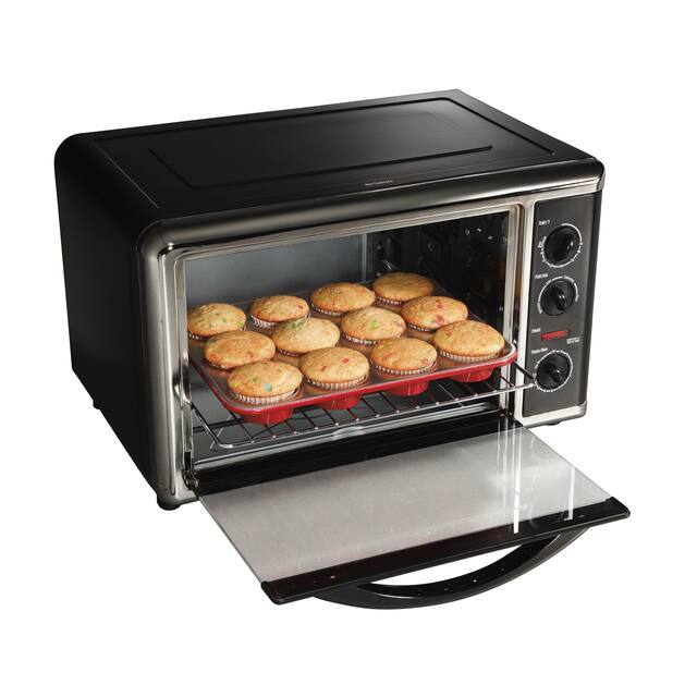 Hamilton Beach Black Countertop Oven with Convection and Rotisserie