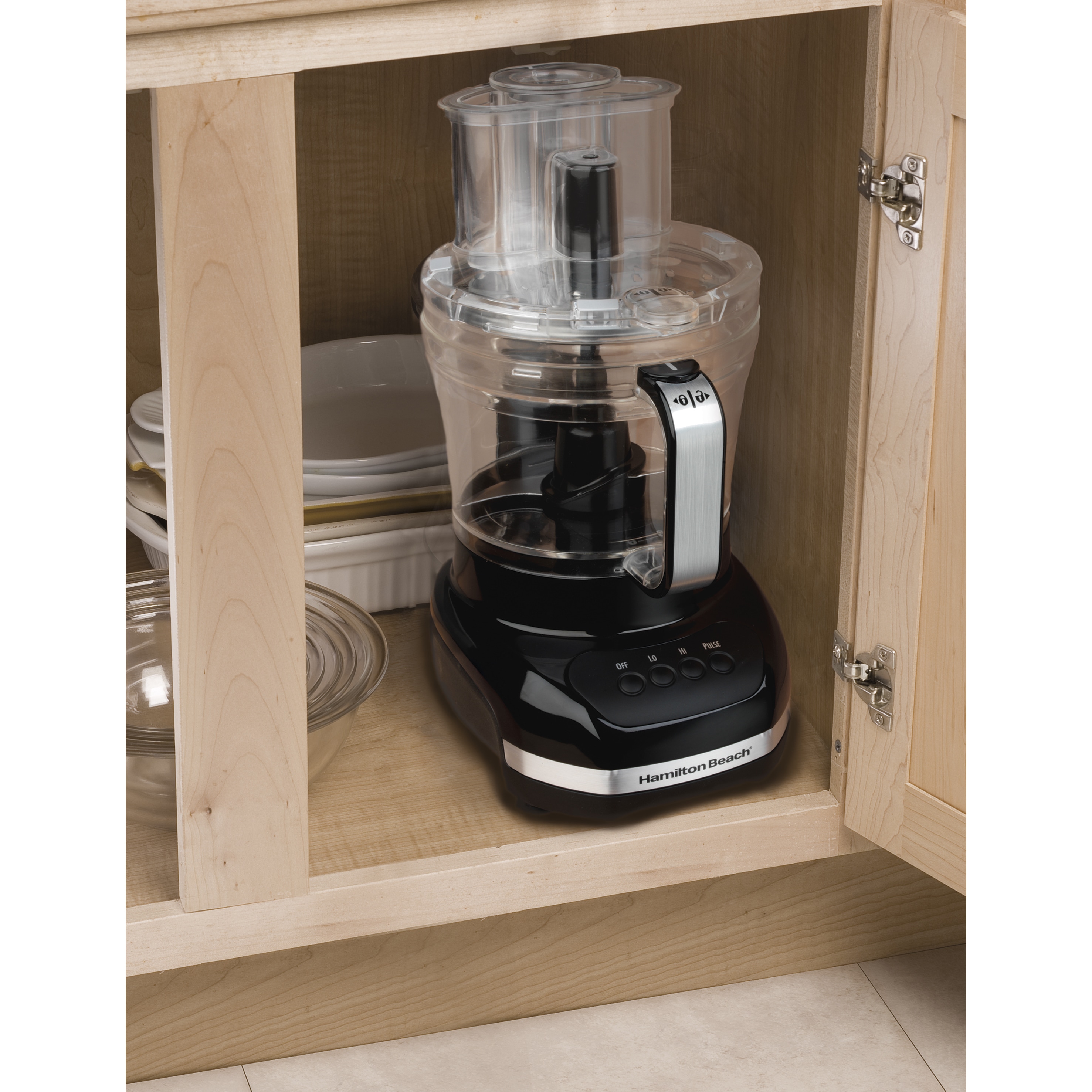 12-Cup Stack & Snap™ Food Processor with Big Mouth, Black &