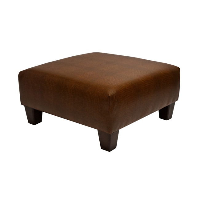 Blake Caramel Crocodile Cocktail Ottoman Free Shipping Today