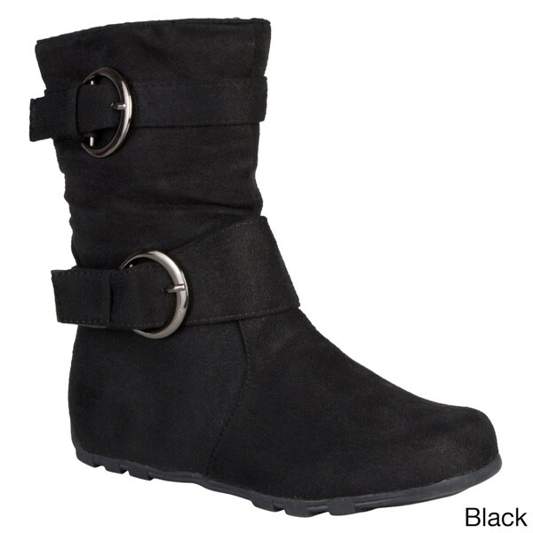 girls black calf boots