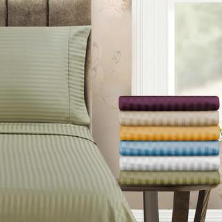 Superior 400 TC Stripe Egyptian Cotton Sateen Pillowcase Set of 2