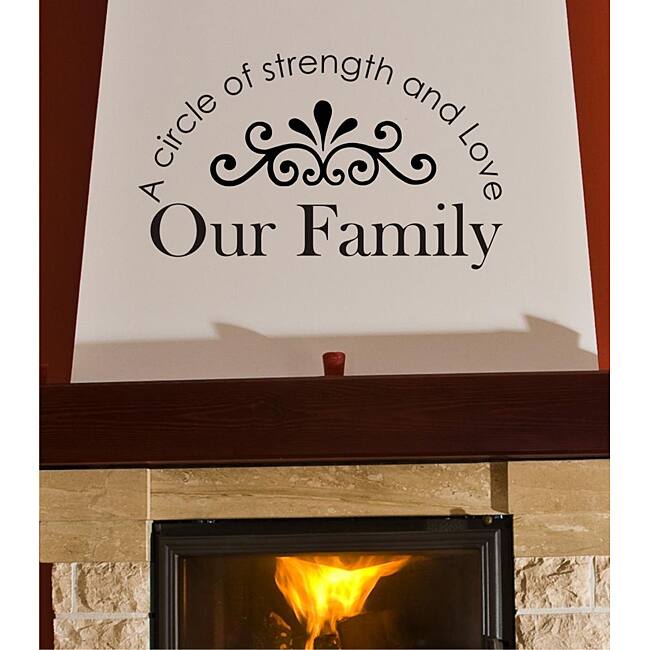 Vinyl Attraction 'A Circle of Strength and Love Our Family' Arched Design Wall Decal