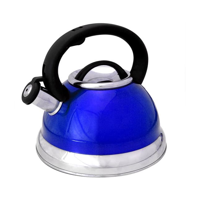 Prime Pacific Blue Stainless Steel 3-quart Whistling Tea Kettle