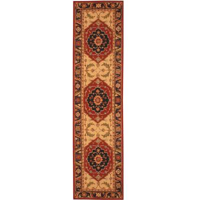 Handmade Herat Oriental Asian Heriz Wool Runner (China) - 2'8 x 10'